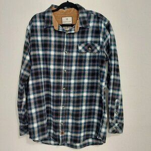 Legendary Whitetails Long Sleeve Plaid Flannel Button-Down One-Pocket  Shirt LT